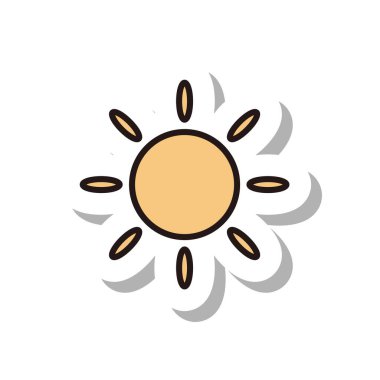 İş simgesi güneş illüstrasyonu