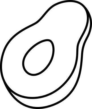 Tek meyve ikonu avokadosu