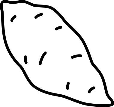 Tek sebze ikonu tatlı patates