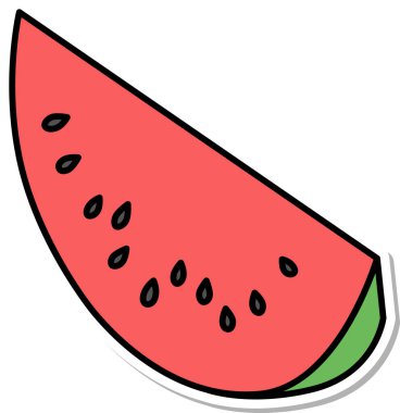 Sebze meyveli tek parça simge karpuz.