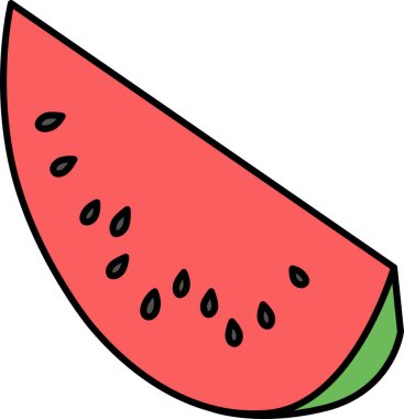 Sebze meyveli tek parça simge karpuz.