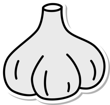 Tek sebze ikonu sarımsak.