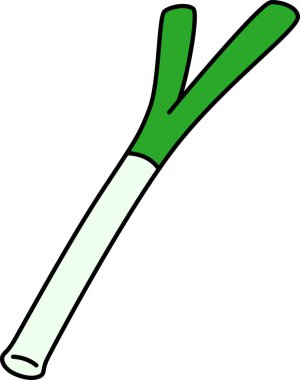 Tek sebze ikonu yeşil soğan