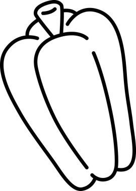 Tek sebze ikonu yeşil biber