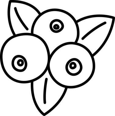 Tek meyve ikonu yaban mersini