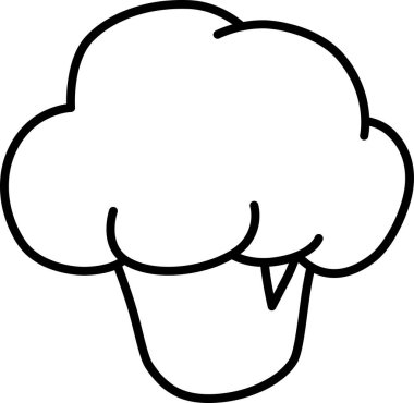 Tek sebze ikonu brokoli.