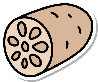 Tek sebze ikonu nilüfer kökü