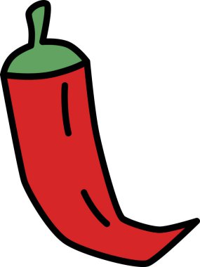 Tek sebze ikonu kırmızı biber.