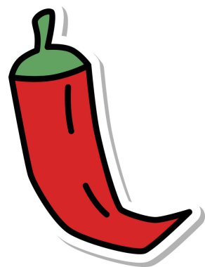 Tek sebze ikonu kırmızı biber.