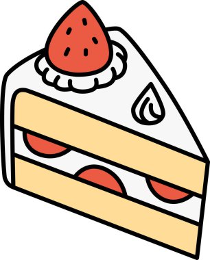 Gıda simgesi kısa kek illüstrasyonu