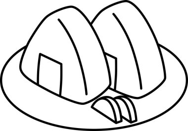 Yemek ikonu pirinç topu