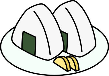 Yemek ikonu pirinç topu