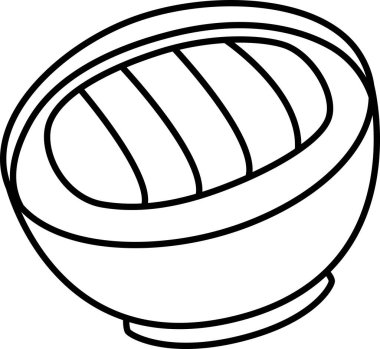 Gıda simgesi Katsudon illüstrasyonu