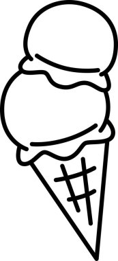 Yiyecek ikonu buz külahı