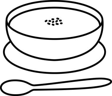 Yiyecek ikonu mısır çorbası.