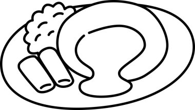 Gıda ikonu hamburger çizimi