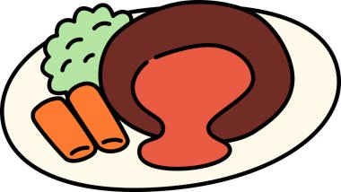 Gıda ikonu hamburger çizimi