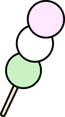 Gıda simgesi dango illüstrasyonu