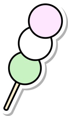 Gıda simgesi dango illüstrasyonu