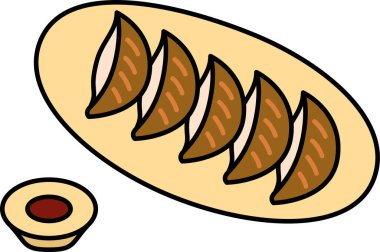 Gyoza illüstrasyon ikonu