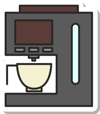 Günlük ihtiyaçlar illüstrasyon kahve makinesi