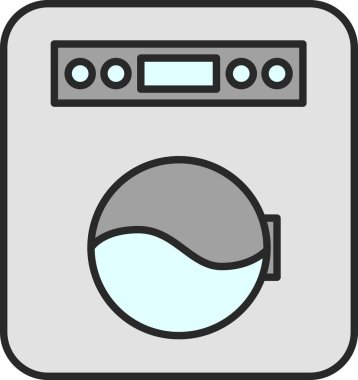 Günlük gereksinimler illüstrasyon davul tipi çamaşır makinesi