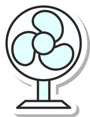 Günlük gereksinimler illüstrasyon elektrikli fan
