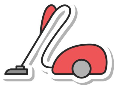Günlük gereksinimler illüstrasyon elektrikli süpürge