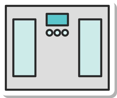 Günlük ihtiyaçlar illüstrasyon ağırlık ölçeği