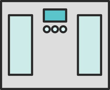 Günlük ihtiyaçlar illüstrasyon ağırlık ölçeği