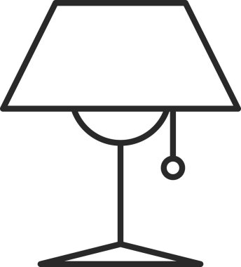 Günlük ihtiyaçlar illüstrasyon masa lambası