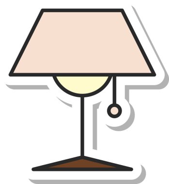 Günlük ihtiyaçlar illüstrasyon masa lambası