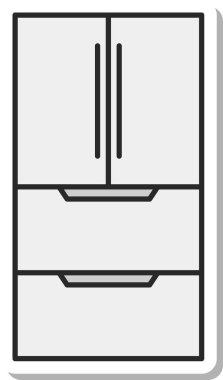 Günlük ihtiyaçlar illüstrasyon buzdolabı