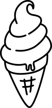 Yemek pişirme tek öge simgesi yumuşak dondurma