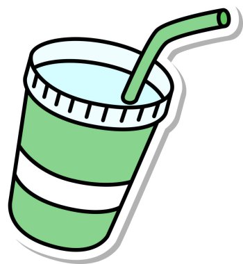 Tek öğe ikon içeceği pişiriliyor