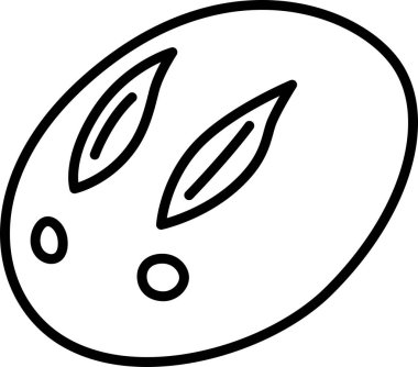 Tek öğe yemek ikonu Japon tatlı tavşanı