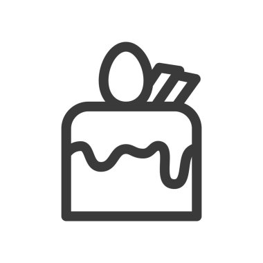 Yemek ve içecek illüstrasyon damlalı kek