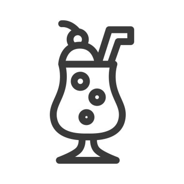 Yiyecek ve içecek illüstrasyon kavunlu soda