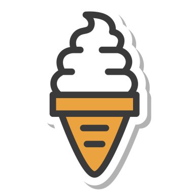 Yemek ve içecek illüstrasyon yumuşak servis dondurma