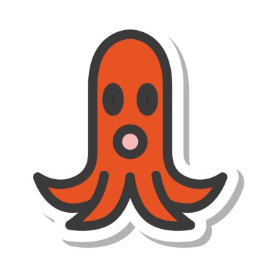 Yiyecek ve içecek illüstrasyonu Ahtapot sosisi