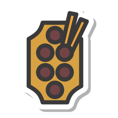 Yiyecek ve içecek illüstrasyonu: Takoyaki