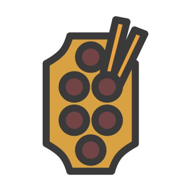 Yiyecek ve içecek illüstrasyonu: Takoyaki