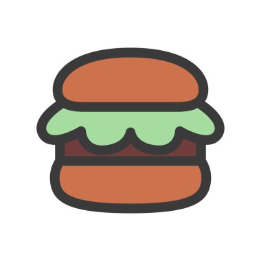 Yemek ve içecek çizim hamburgeri