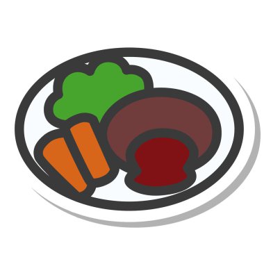 Yemek ve içecek çizim hamburgeri