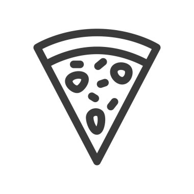 Yemek ve içecek illüstrasyon pizzayı kesti