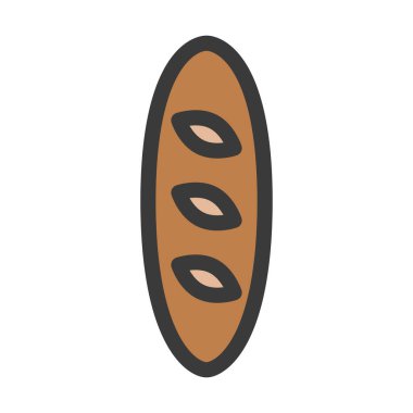 Yiyecek ve içecek illüstrasyon Fransız ekmeği