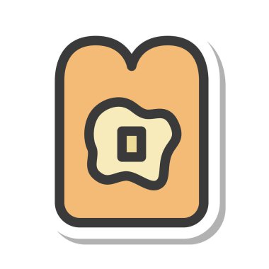 Yiyecek ve içecek resimli margarin ekmeği