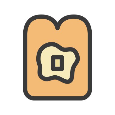 Yiyecek ve içecek resimli margarin ekmeği