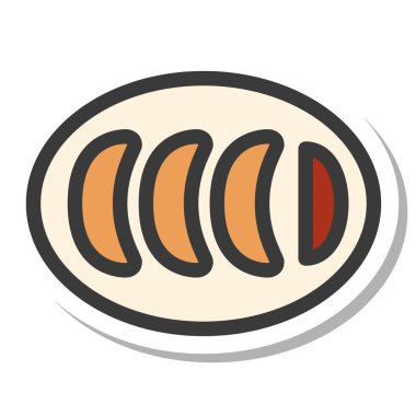 Yemek ve içecek illüstrasyon gyoza