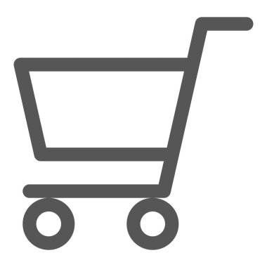 Mini ikon alışveriş arabası.